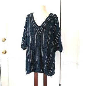 Free people oversized cotton blend top